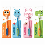 BPA Free Customized Service Accepted AUBO Soft PBT Bristle Children Toothbrush Plastic Ergonomic Design for Home Teeth Whitening