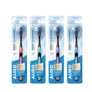 Premium PBT Soft Bristles OEM Plastic Handle Toothbrush AUBBO Deep Clean Oral Care Manual for Adults Home Use