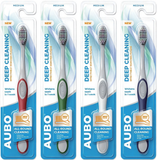 OEM ODM Custom Medium Toothbrush Deep Cleaning 360 All-round Whitens Teeth Plaque Removal Adult Plastic Ergonomic Design Home